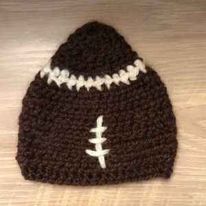 Infant knit football hat